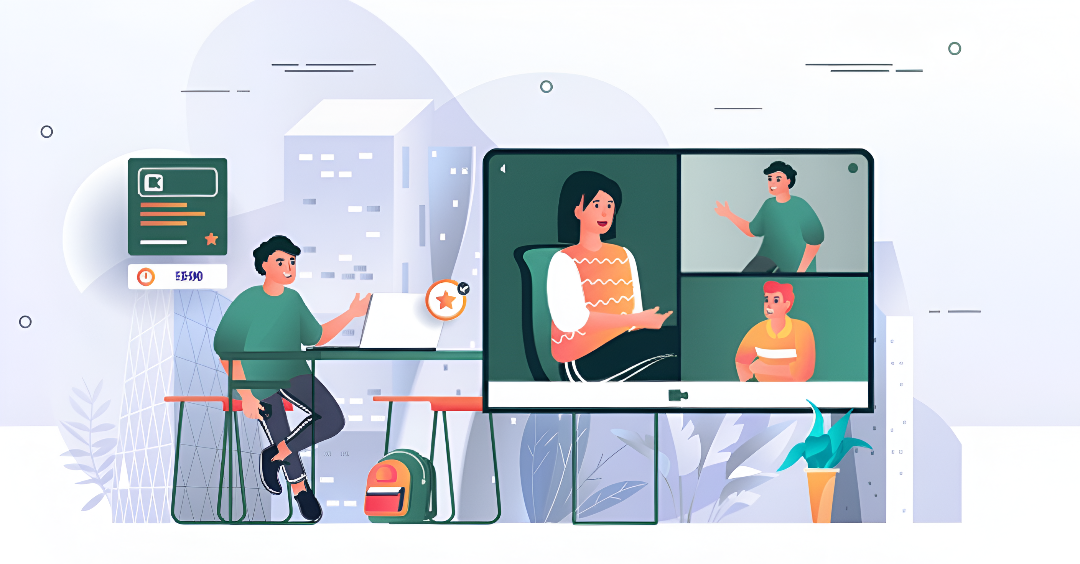 People connecting and chatting online